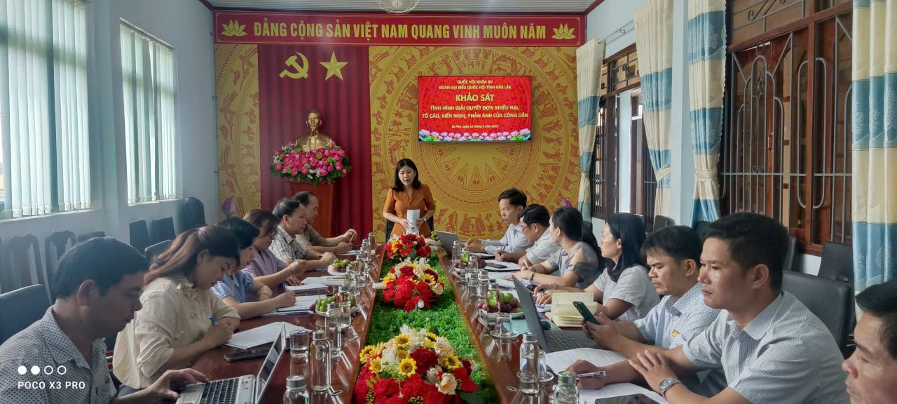 Đoàn ĐBQH tỉnh: Khảo sát tình hình giải quyết đơn thư tại UBND xã Ea Phê